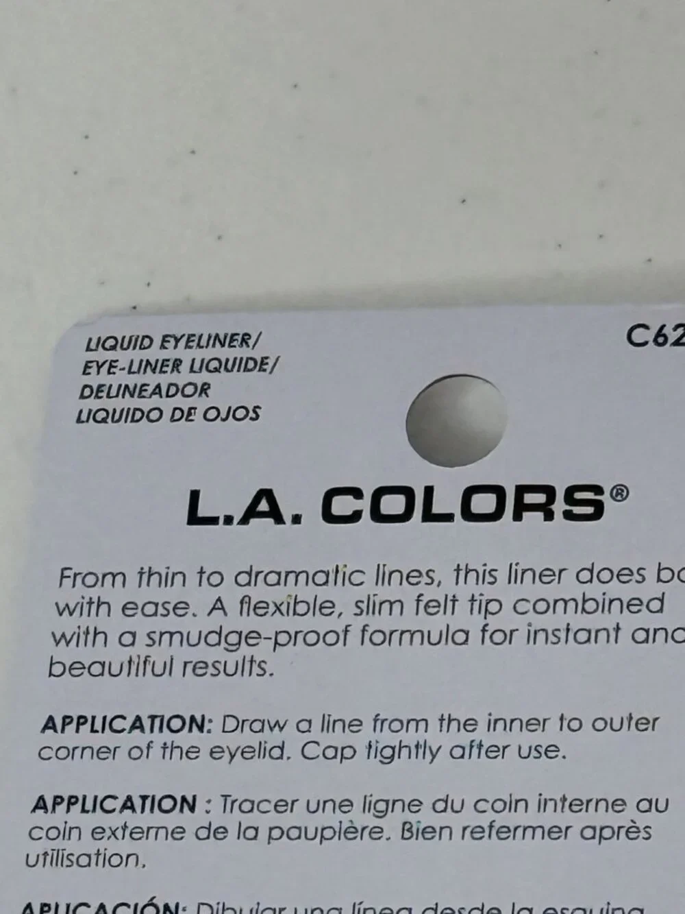 LA Colors Eye Marker Black Liquid Eyeliner New
